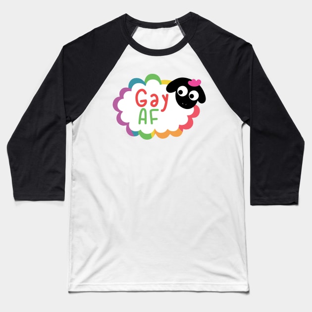 Gay AF Baseball T-Shirt by Culture Props